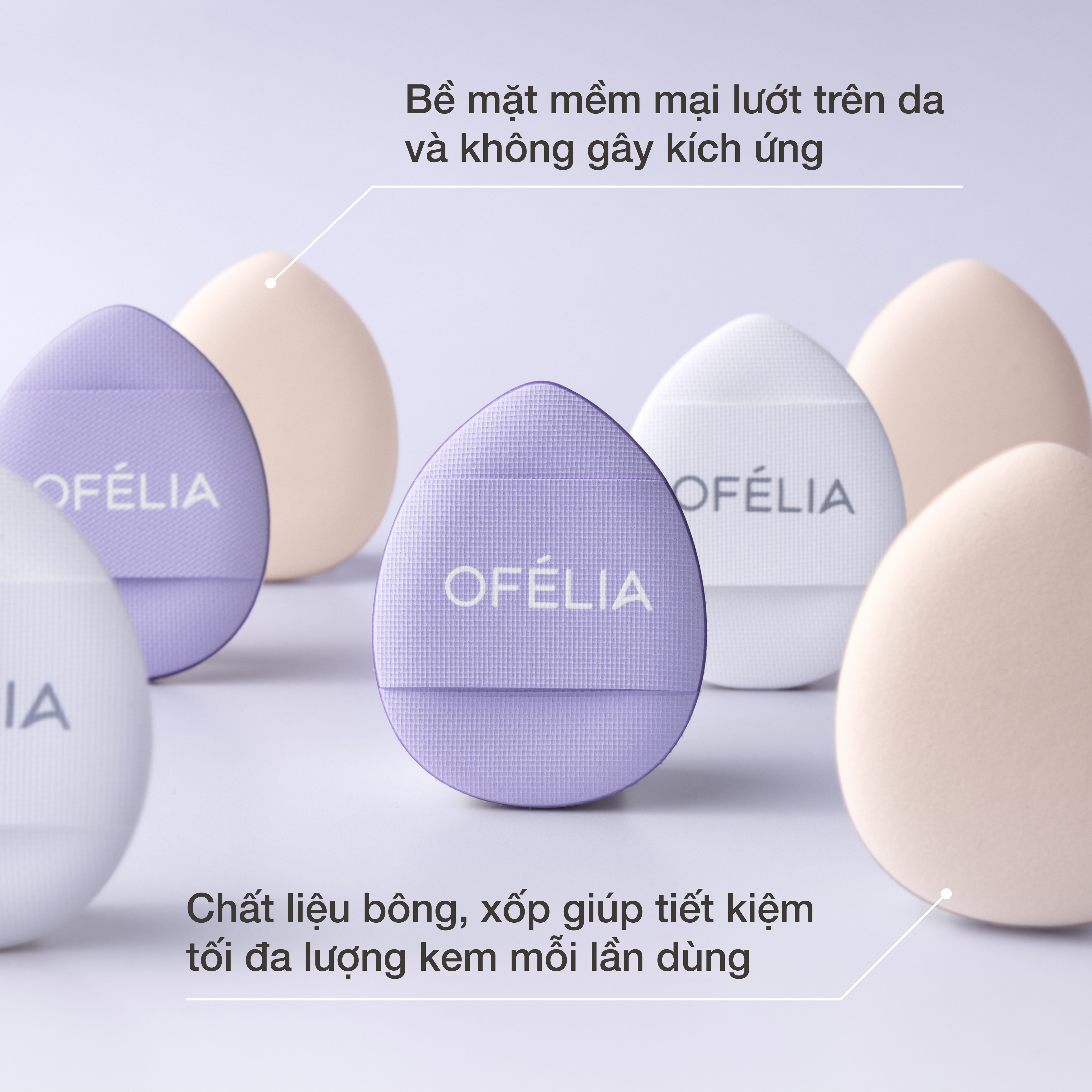 [QUÀ TẶNG KHÔNG BÁN] Set 02 Bông Mút Mini OFÉLIA