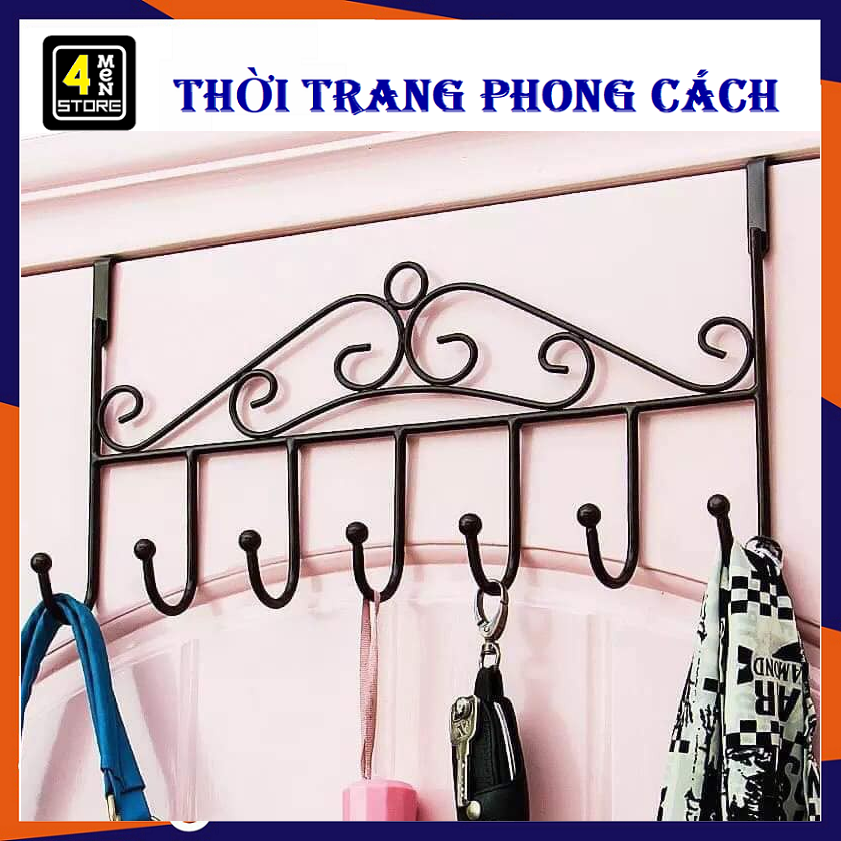 Móc treo sau cửa 7 chấu bằng thép không gỉ gọn gàng tiện dụng / móc treo quần áo , móc treo đồ sau cửa đa năng