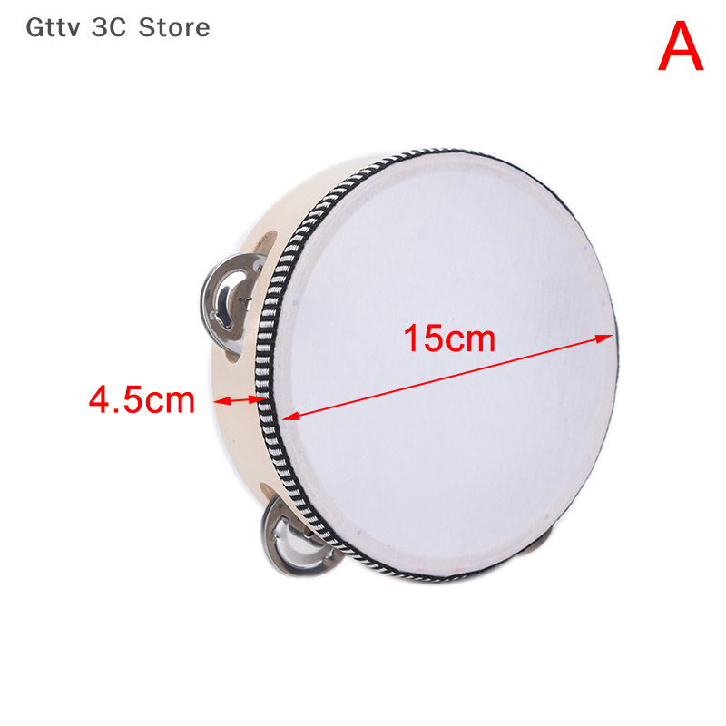 Gttv 3C Trống Tambourine nhạc cụ cho trẻ em trống Tambourine giáo dục âm nhạc
