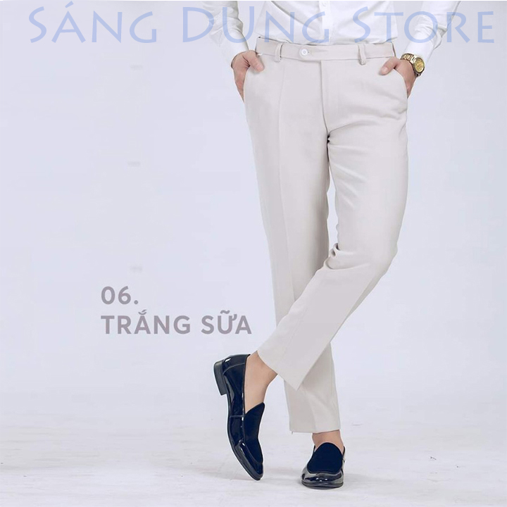 Quần tây nam thời trang ống côn vải co dãn