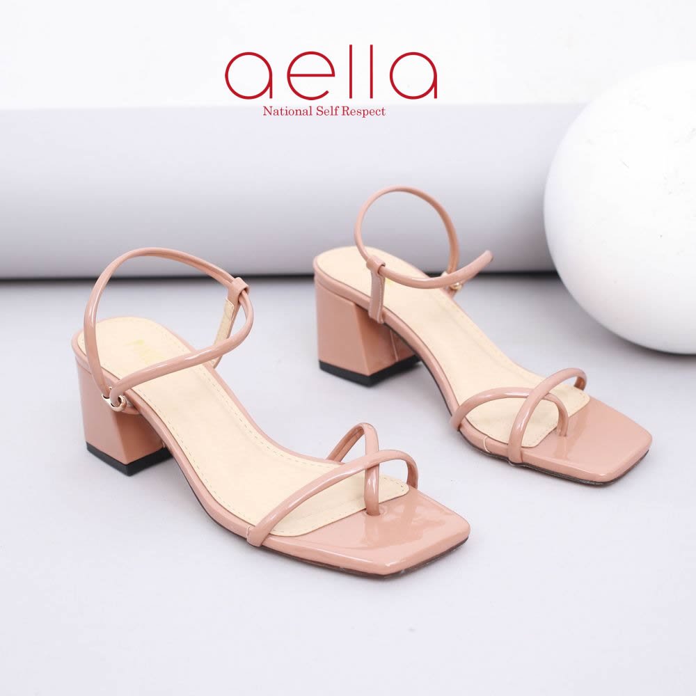GIÀY SANDAL NỮ CAO GÓT 5CM DA BÓNG AELLA307