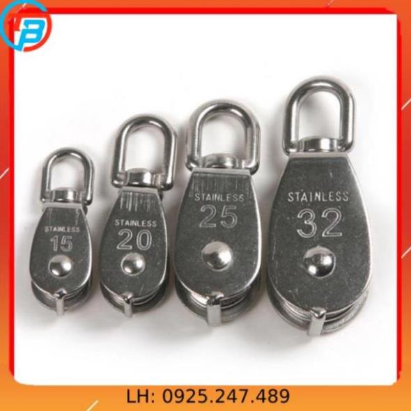 Ròng rọc inox 304 đơn và đôi cáp thép thái bình vina