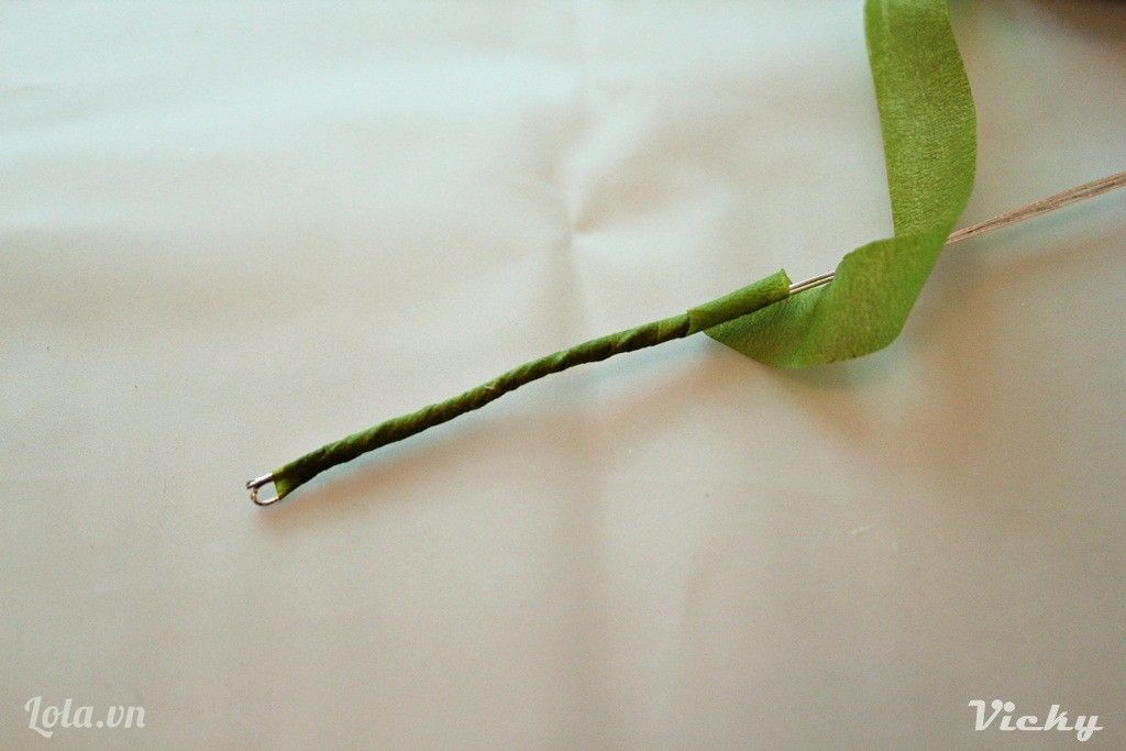 Băng keo sáp làm hoa giấy nhún, handmade