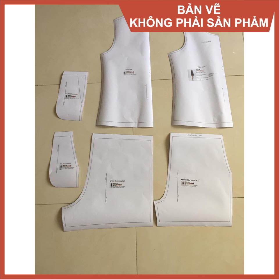 Rập giấy may bộ mã 966-(BẢN VẼ)