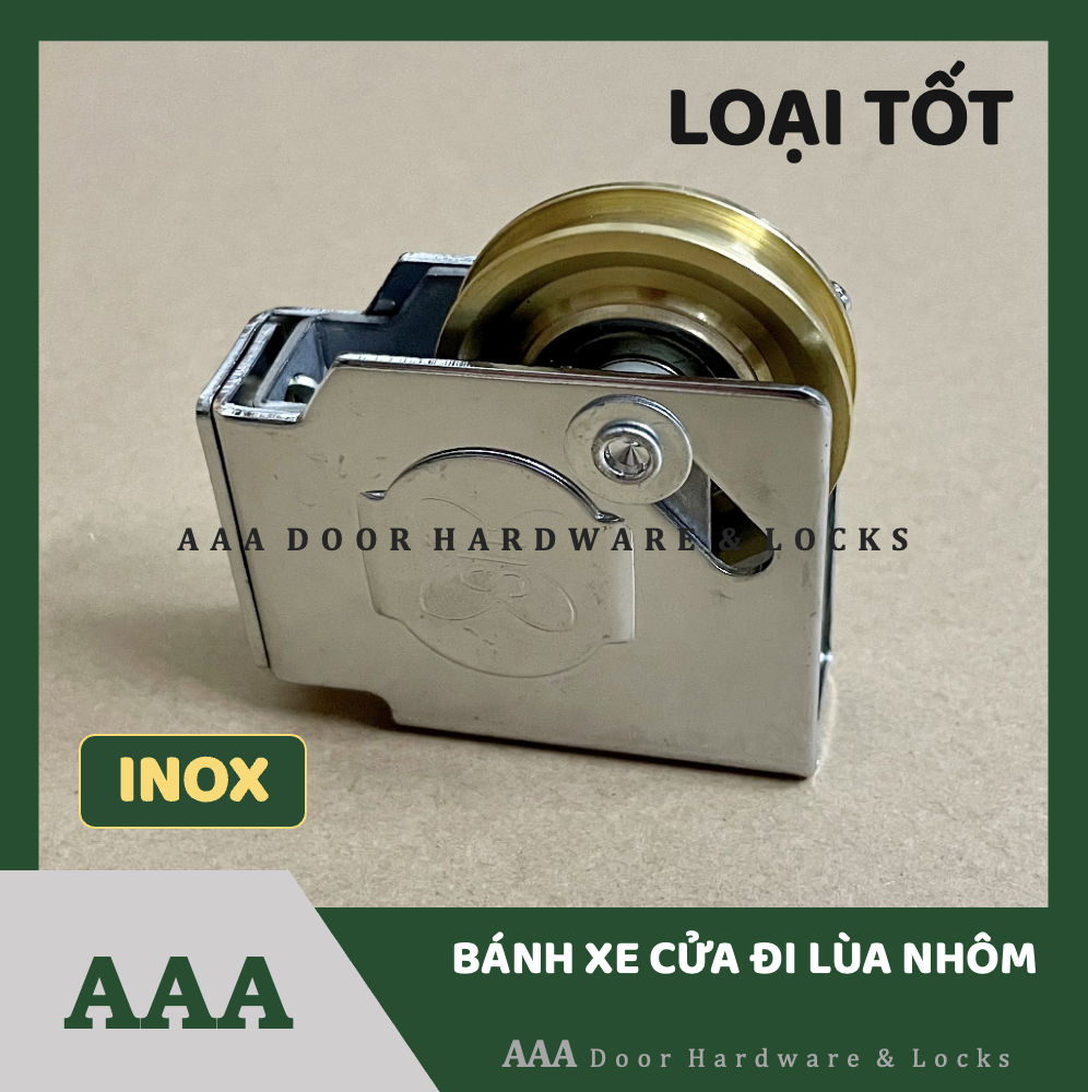 Bánh xe tăng chỉnh cửa đi lùa nhôm - Bánh xe inox tăng đưa cửa đi lùa nhôm hệ 700
