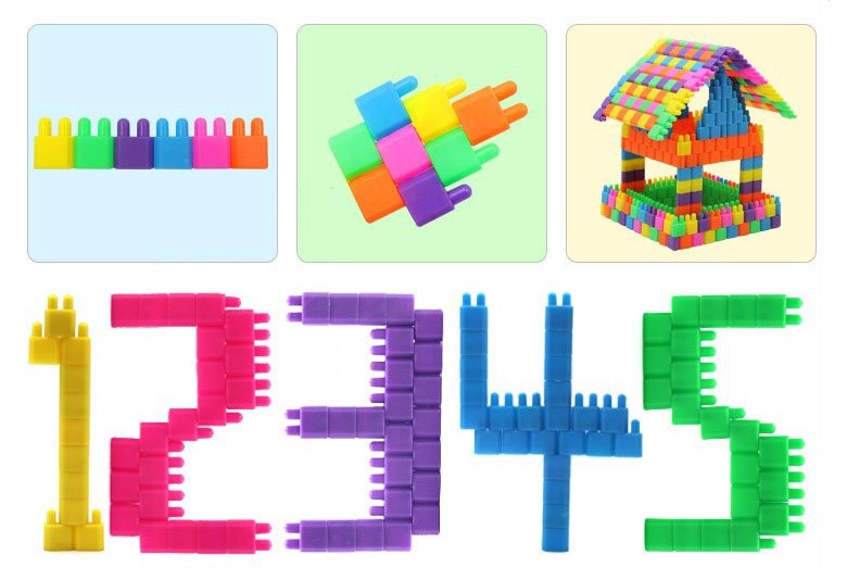 Bộ 310 Chi Tiết Đồ Chơi Lắp Ráp Dạng Nút Đôi Cho Bé