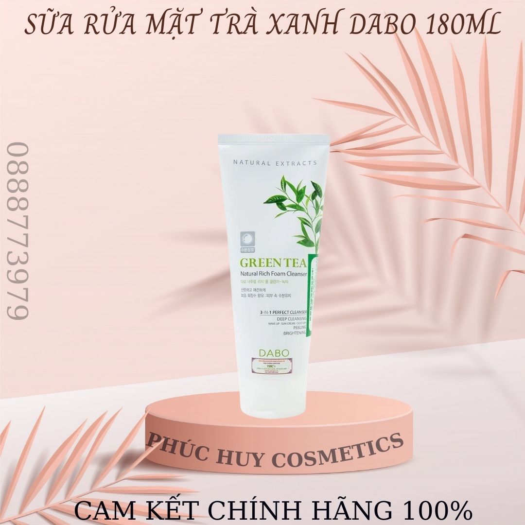 SỮA RỬA MẶT DABO TRÀ XANH CAO CẤP 3IN1 180ML