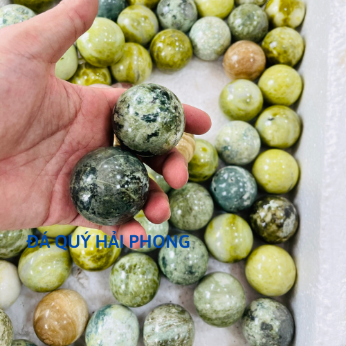 Bi lăn tay  đá serpentine tự nhiên