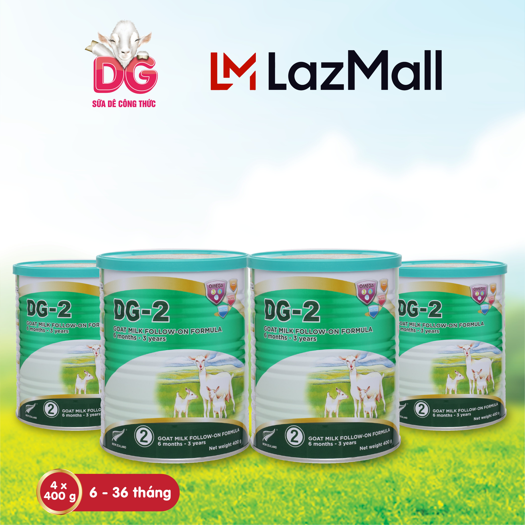 [Date 12/2024] Sữa dê DG-2 400 mua 1 tặng 1 giá ko đổi