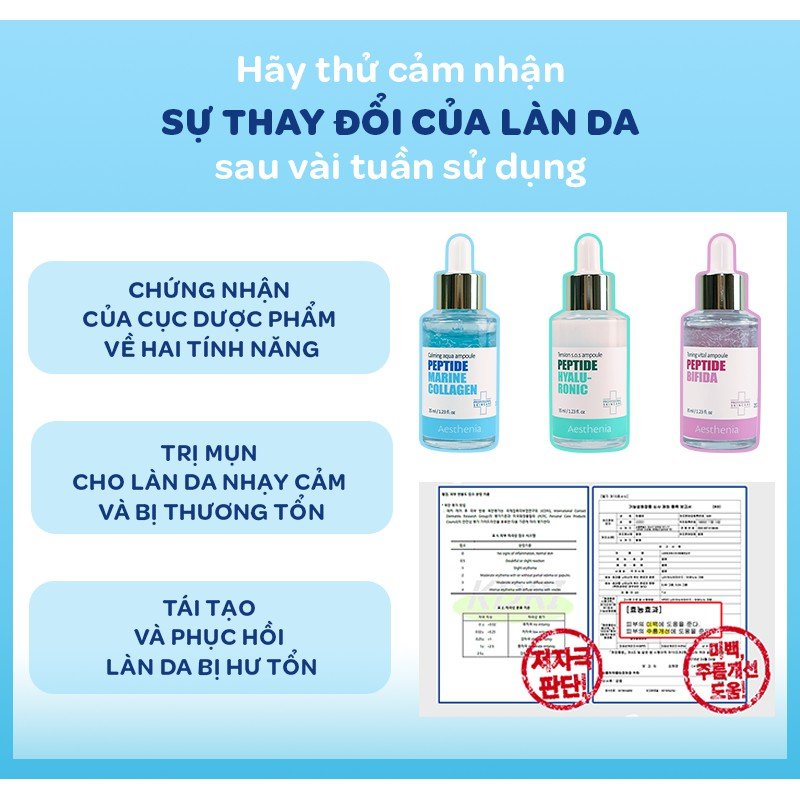 Tinh chất tươi dưỡng da Aesthenia Peptide Ampoule 35ml