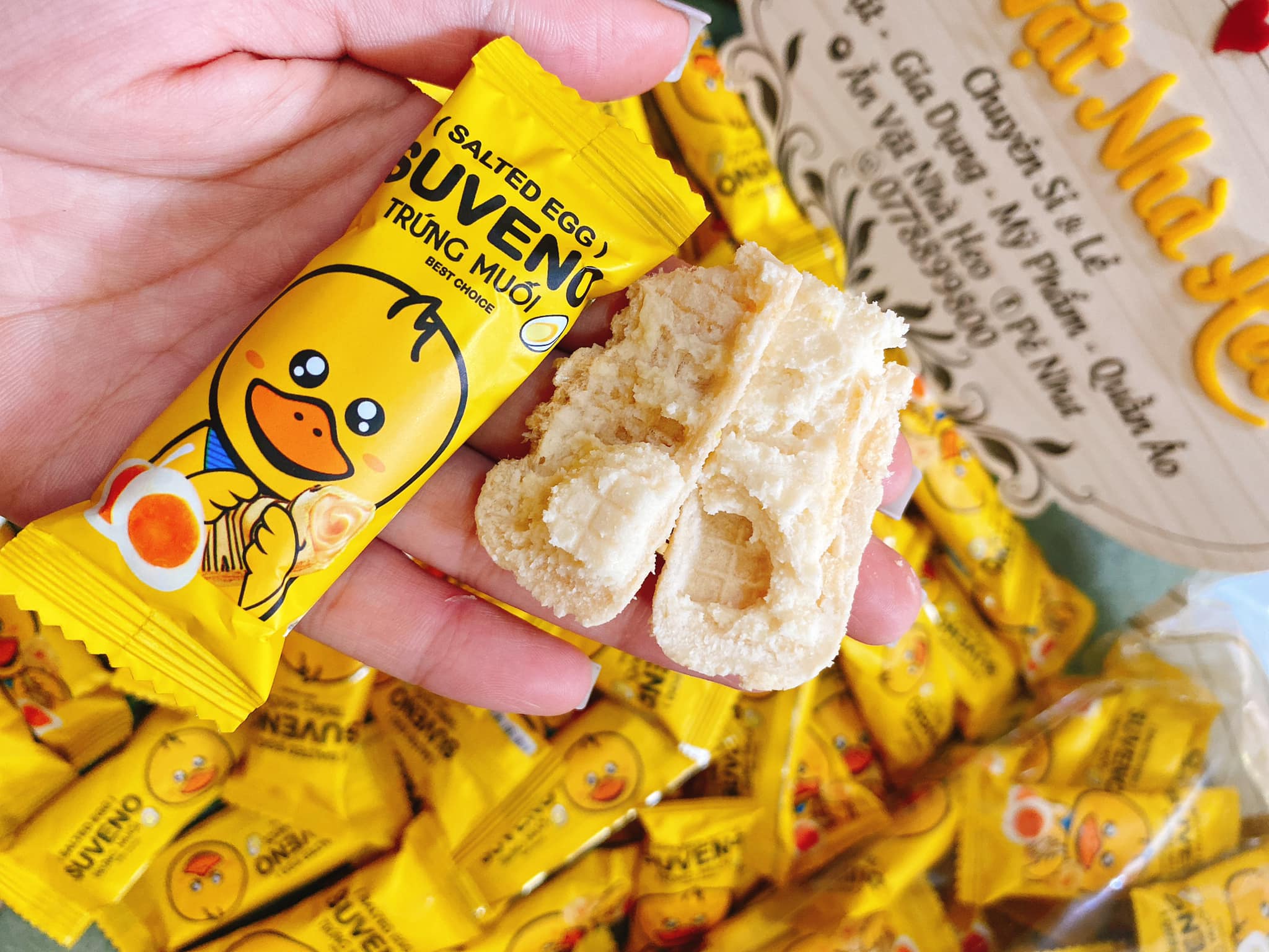 Bánh sữa chua giòn vị trứng muối gói 500gr