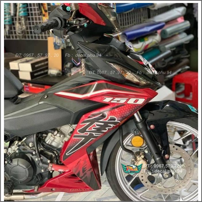Tem rời Winner Đỏ đen Hayabusa Rời (X)