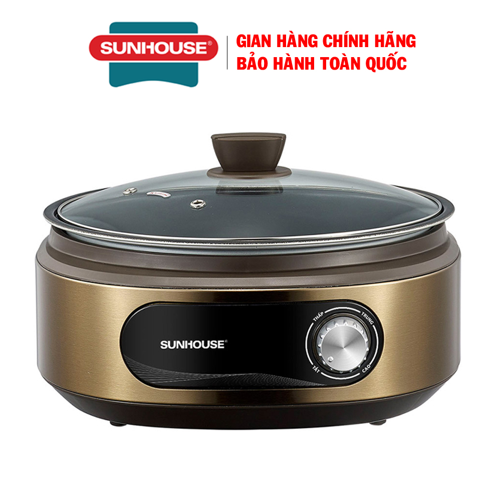BÁO GIÁ NỒI LẨU ĐIỆN ĐA NĂNG GREENCOOK GCEH30 CHỐNG DÍNH DUNG TÍCH 5L VỚI NHIỀU CHỨC NĂNG NẤU NƯỚNG CHIÊN XÀO-HÀNG CHÍNH HÃNG | Shopee Lazada Sendo Tiki mới nhất 30 Nồi lẩu điện Sunhouse SHD4525, - Lẩu điện đa năng Sunhouse, Nồi lẩu điện siêu bền, Nồi lẩu chống dính cao cấp, Dung tích 5L phù hợp 5-7 người, Công suất cao 1600W nấu nhanh, Bảo hành 12 tháng