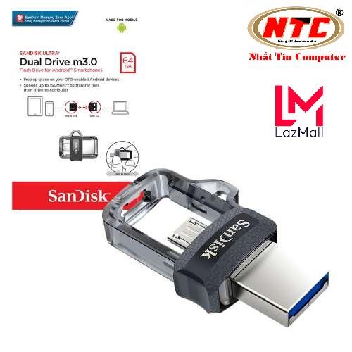 Usb otg sandisk ultra 64gb dual drive m3.0