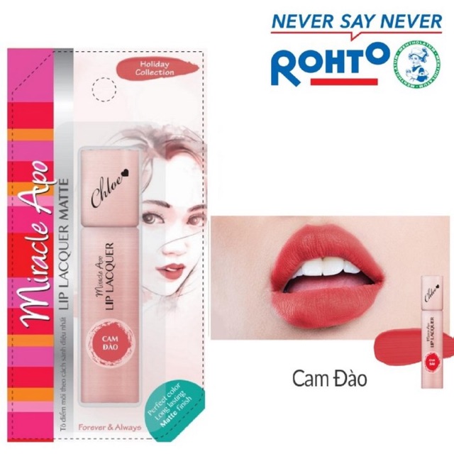 [HCM]Son Kem Miracle Apo 3ml Lip Lacquer Matte Holiday Collection