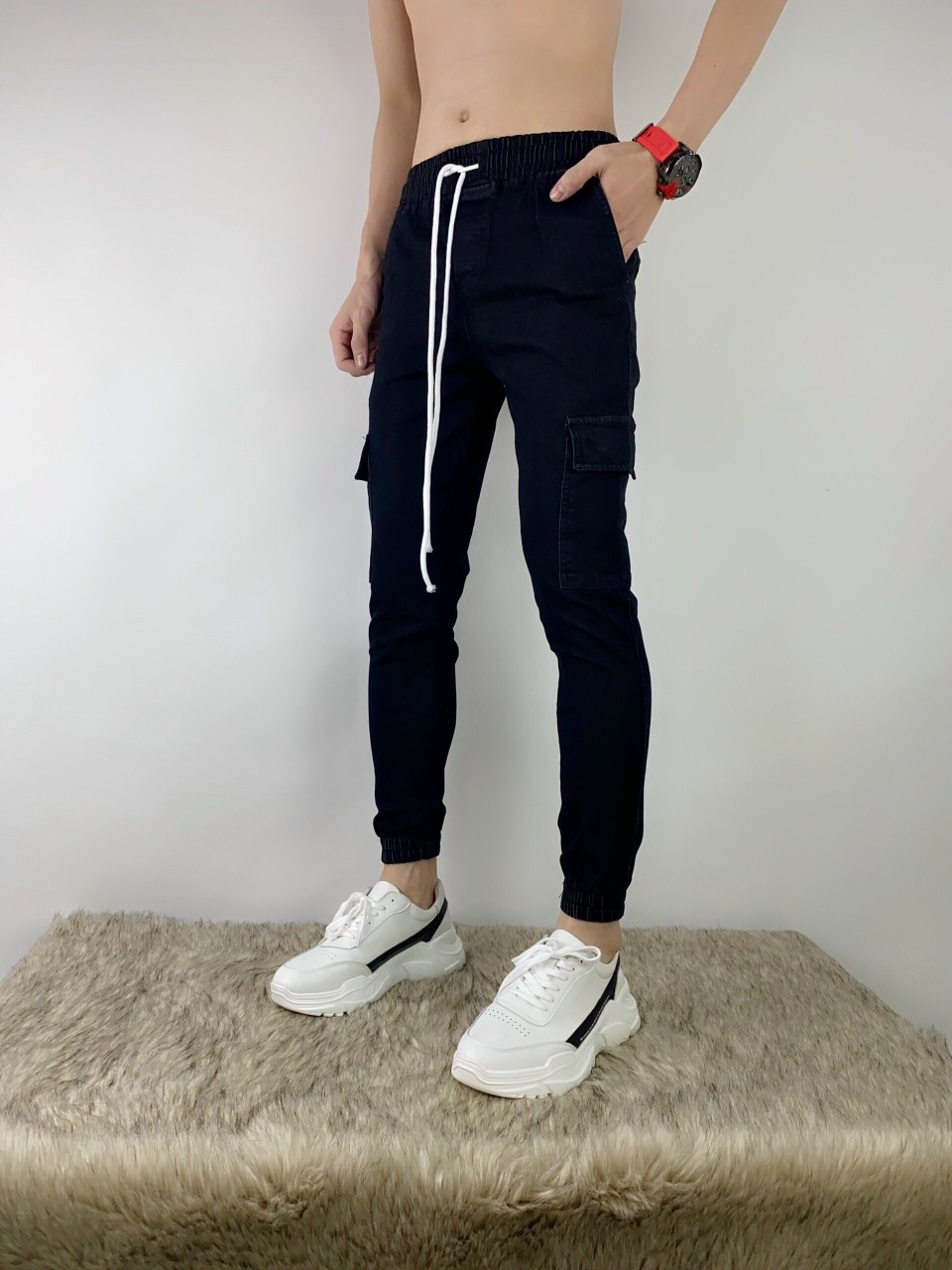 Quần jogger jean túi hộp cao cấp JGJ29507