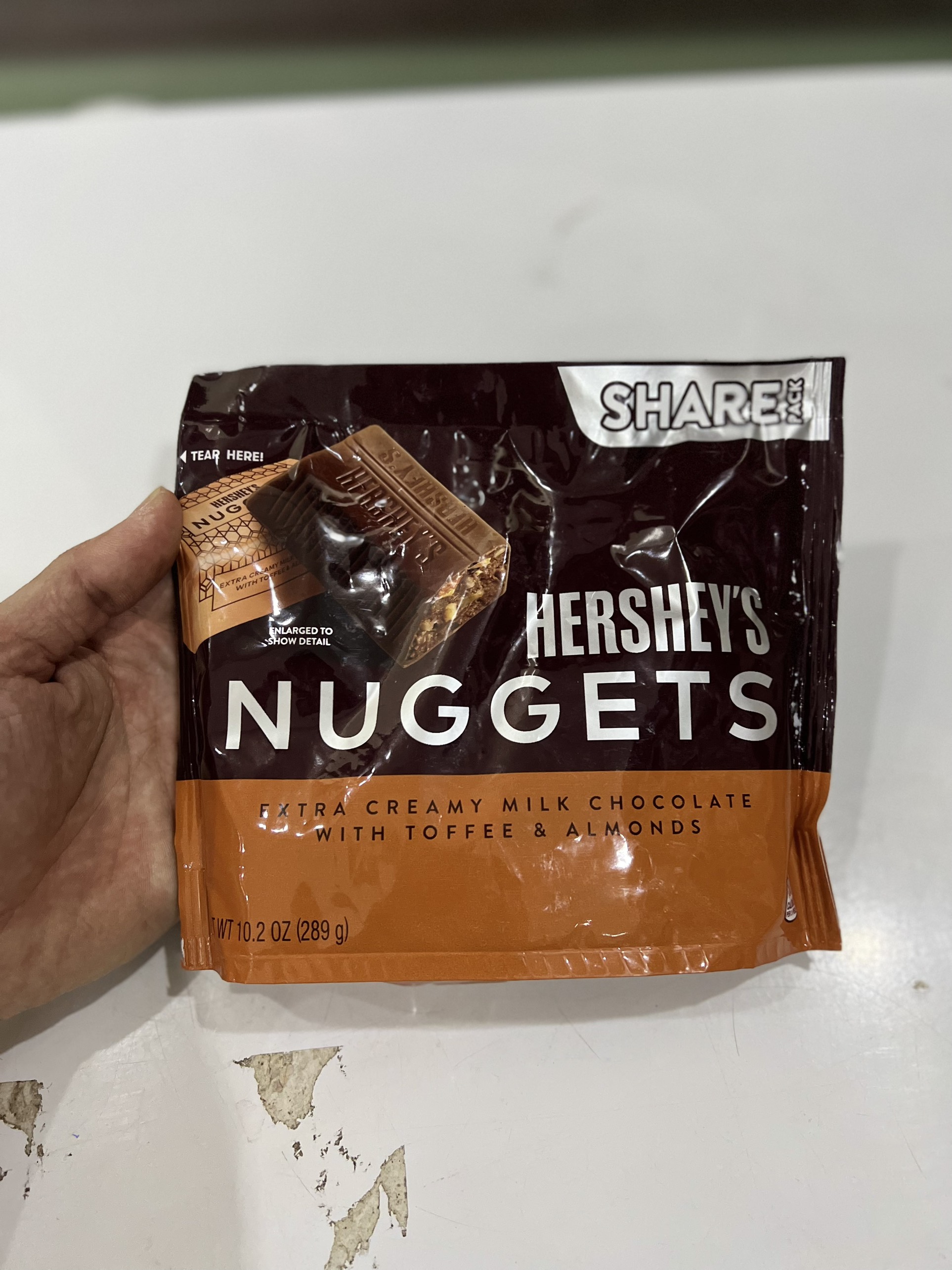 Socola đắng Hershey Nuggets Milk Chocolate gói 289gr Mỹ