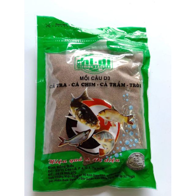 Mồi Câu Cá D3 siêu nhạycá tra trê rô phi-cám câu cá-mồi câu d3