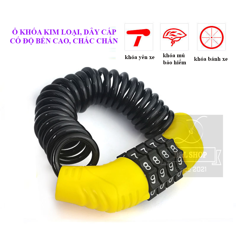 Ổ KHÓA SỐ 1 ĐẦU NHỎ (Khóa MŨ BẢO HIỂM-Xe Đạp - Chống Trộm)