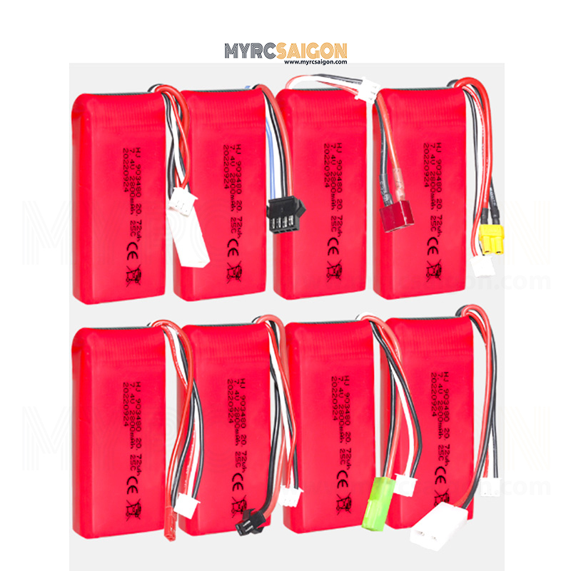 Pin LIPO 2s 7.4V 2800mAh 25C