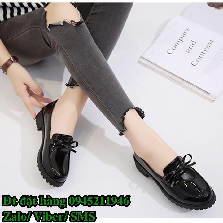 Giày Oxford đính nơ đế Dr C116 có ảnh thật