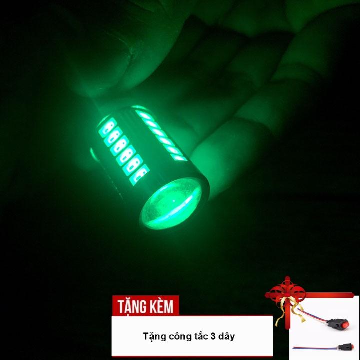 [TẶNG NGAY CÔNG  TẮC] Trang trí xe sang của bạn với chiêc đèn chớp hậu nhỏ siêu đẹp(màu xanh lá) G232-JIENC