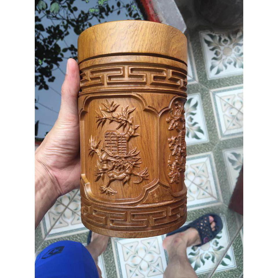 Hộp Đựng Chè Gỗ Bách Xanh Cao Cấp