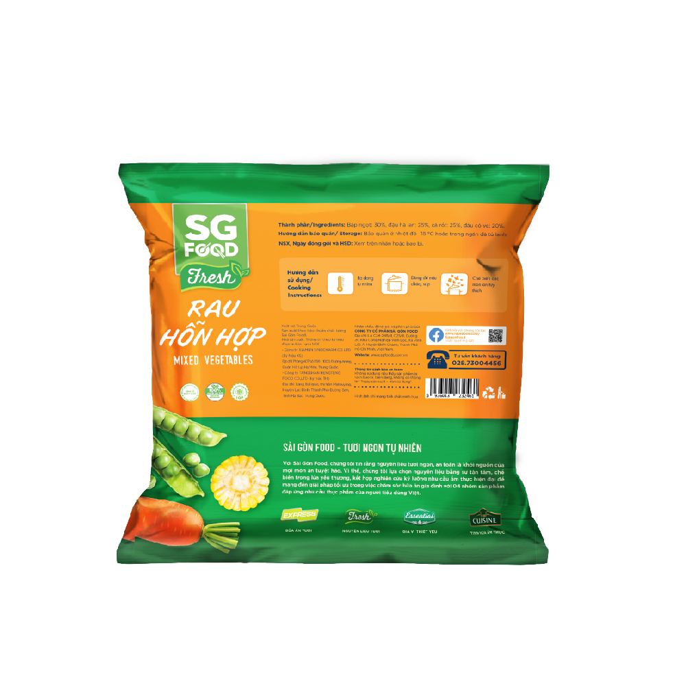 Rau hỗn hợp SG Food 500g