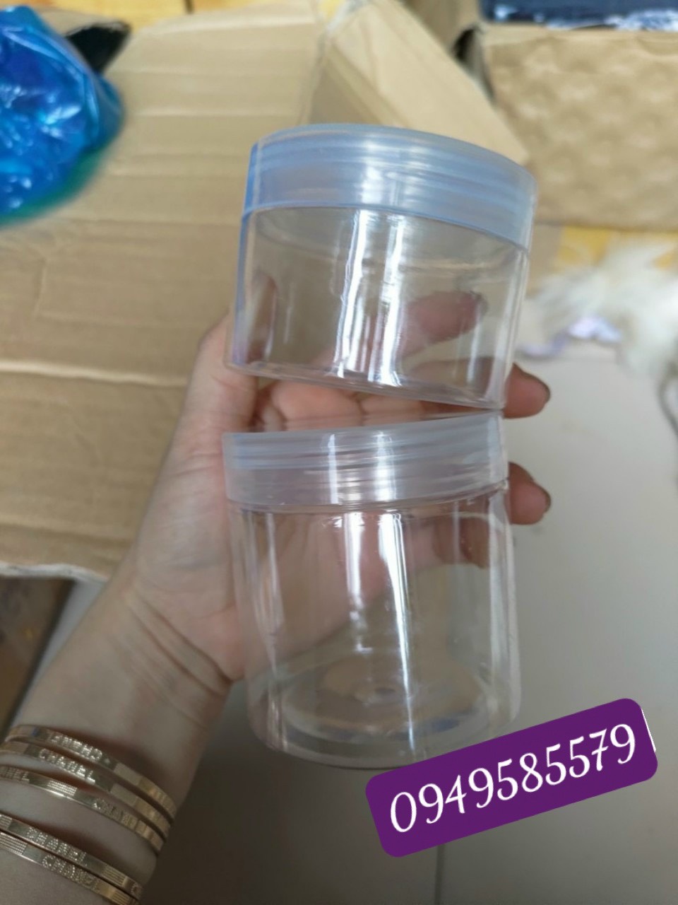 Hủ 100gr-200gr-500gr nắp đen