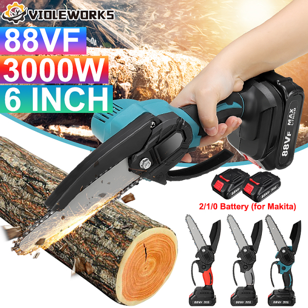 Cưa điện 88v 6 inch không dây sử dụng pin makita chuyên dùng cưa gỗ cắt tỉa vườn (Sản phẩm có nhiều phiên bản lựa chọn, vui lòng chọn đúng sản phẩm cần mua) - INTL