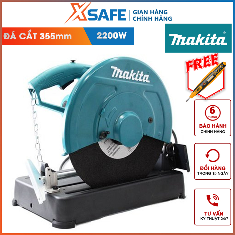 Máy cắt sắt Makita 355mm/200w tốc độ không tải 3800rpm khả năng cắt tại 90độ 127mm/tại 45 độ 127mm, cắt kim loại như sắt, thép, đồng, nhôm và nhiều nguyên liệu [CHÍNH HÃNG][XSAFE]
