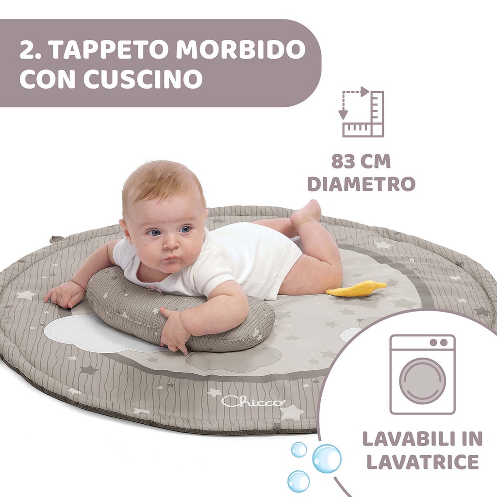 Thảm nằm kèm đồ chơi phát nhạc Chicco