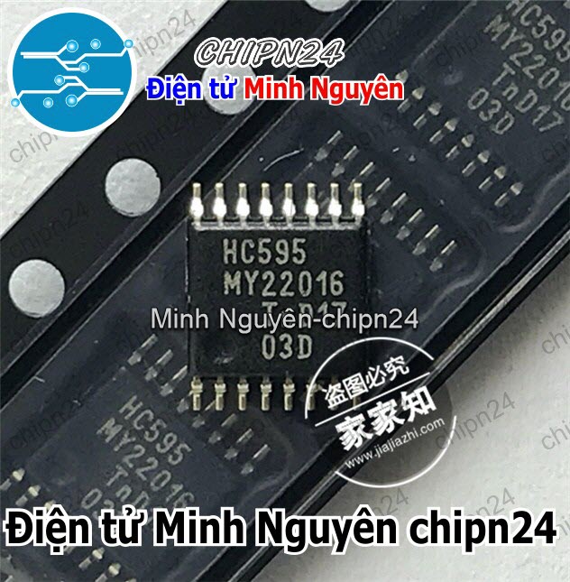 [2 con] (ST) IC Dán HC595 TSSOP-16 Hàng Tốt (SMD) (74HC595PW SN74HC595PWR 74595) - HH003498