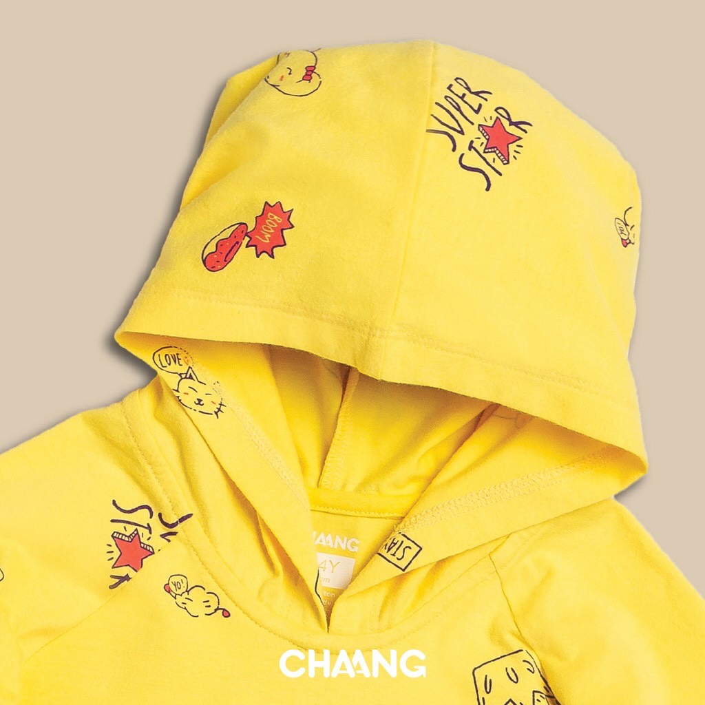[CHAANG] ÁO CÓ MŨ DÀI TAY BÉ GÁI