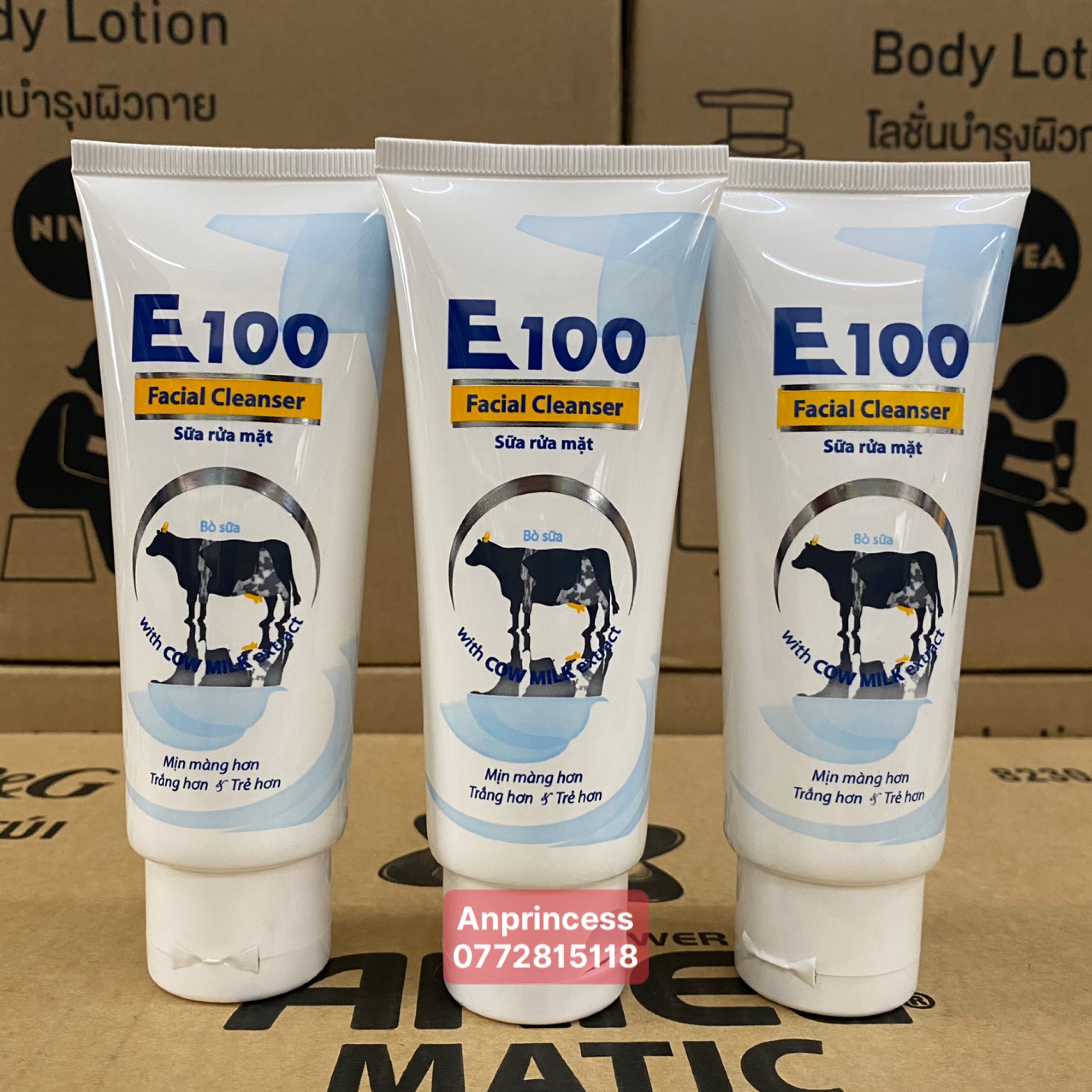 SỮA RỬA MẶT E100 CON BÒ 80ml