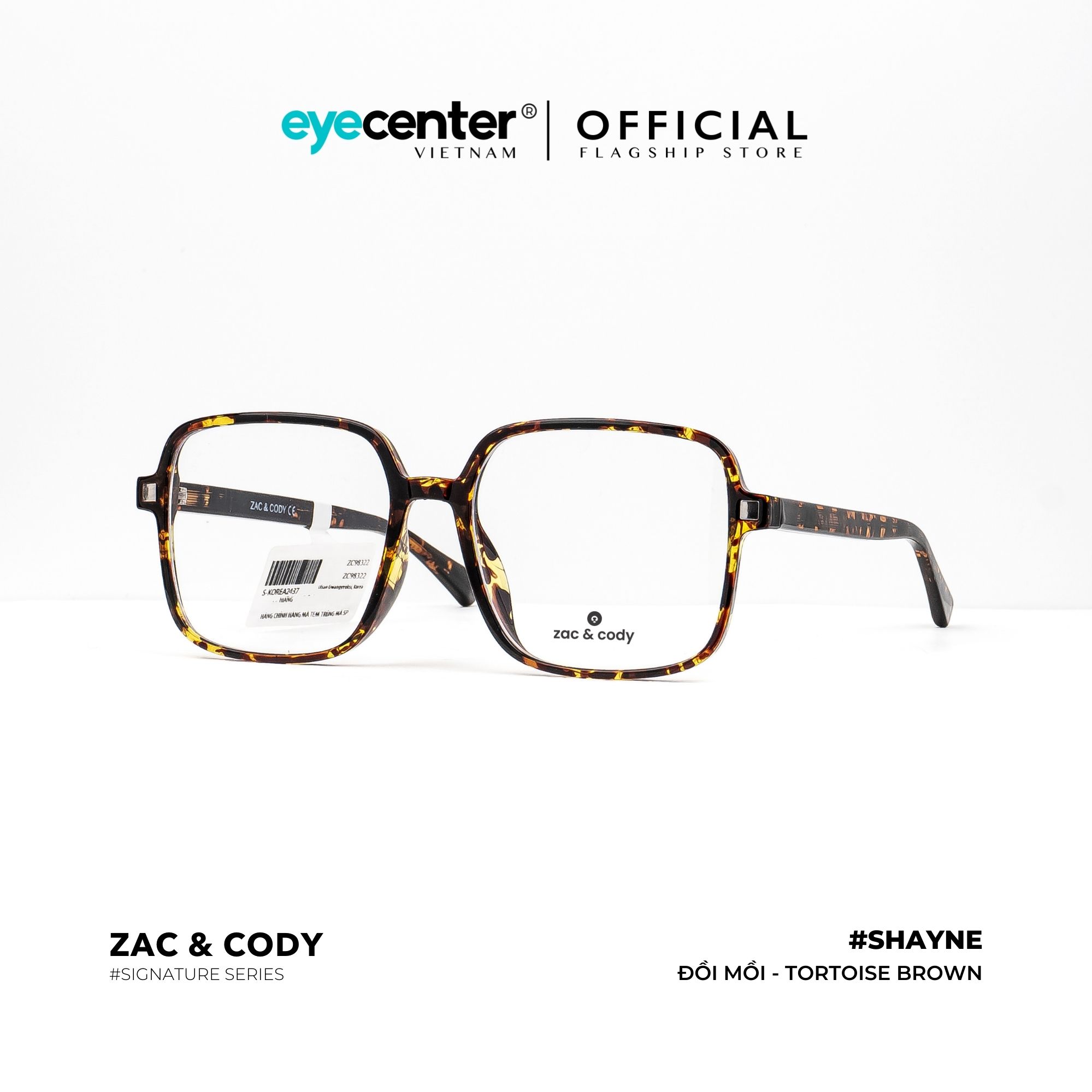 Gọng kính cận nam nữ #SHAYNE chính hãng ZAC & CODY A45 lõi thép chống gãy Hàn Quốc nhập khẩu by Eye Center Vietnam