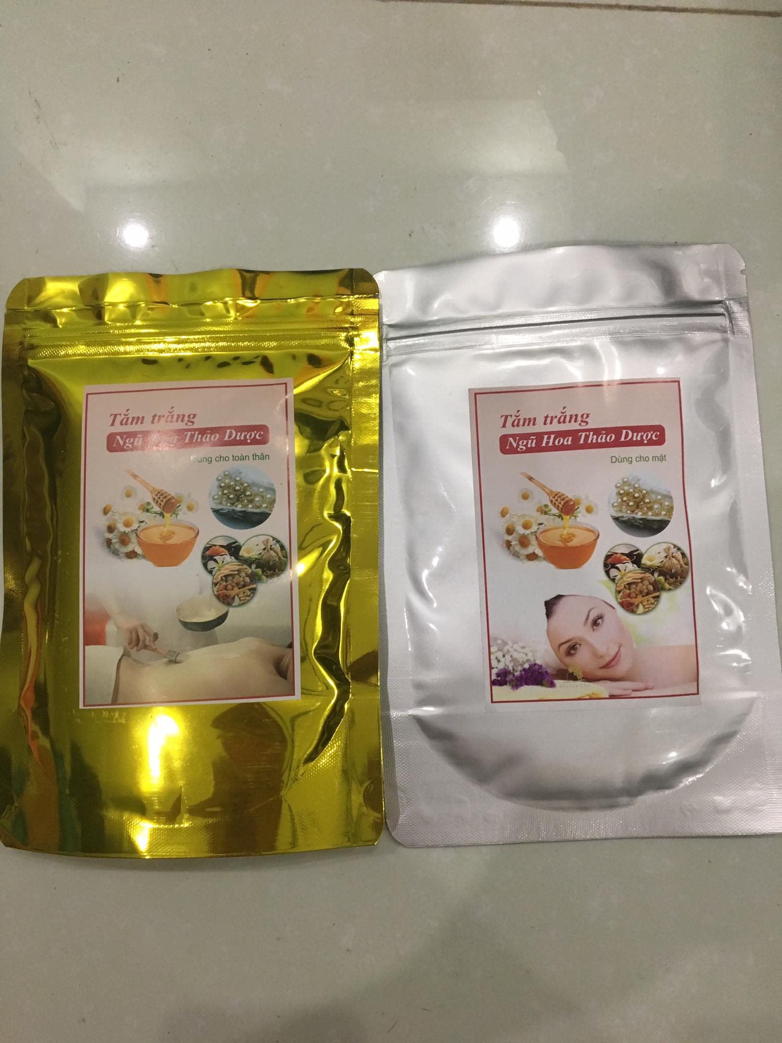 Combo tắm trắng ngũ hoa thảo dược (Body+face)