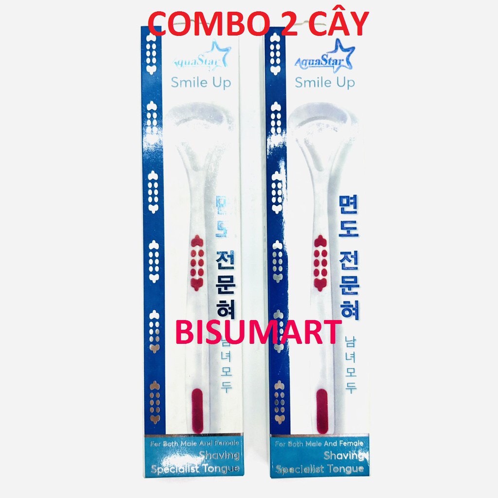 Combo 4 Cây Cạo lưỡi AquaStar dụng cụ vệ sinh miệng Công nghệ Hàn Quốc