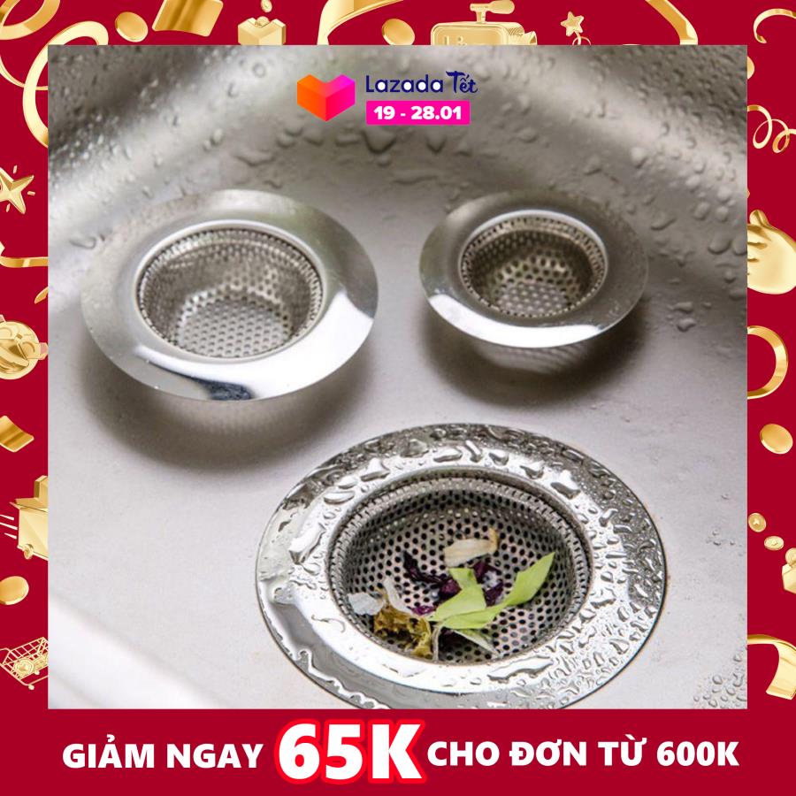 Thiết bị lọc rác inox - Chặn rác inox bồn rửa bát/rửa chén cao cấp siêu bền, đúc nguyên khối đánh bóng 2 mặt [Hàng cao cấp]