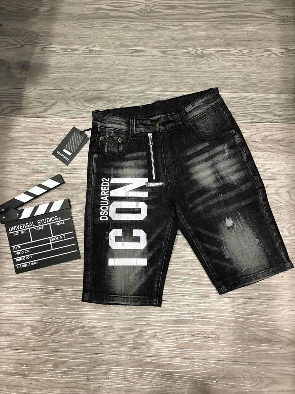 Quần short jean nam thời trang vá rách sướt phong cách hàng shop cao cấp