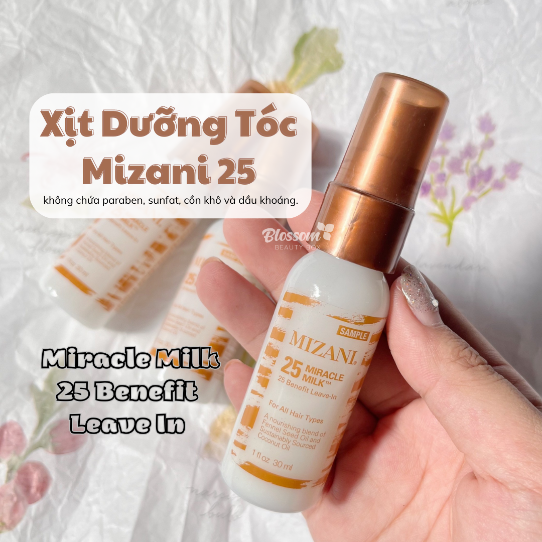 Minisize 30ml - xịt dưỡng tóc mizani 25 miracle milk 25 benefit leave in