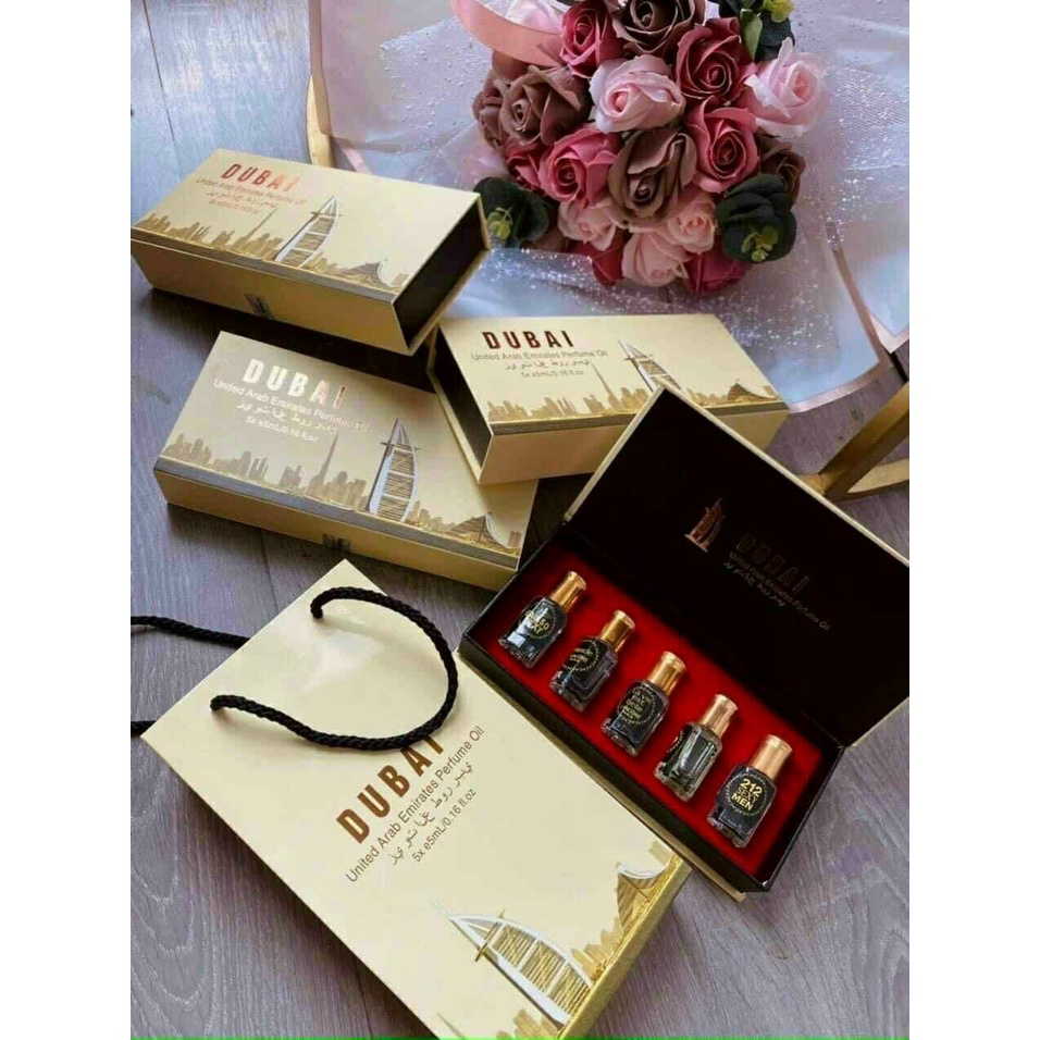 Set Tinh Dầu Nước Hoa Dubai Mini Siêu Thơm Đủ Mùi