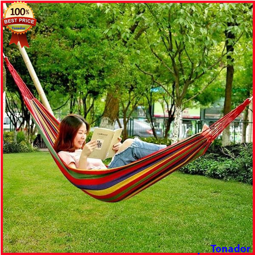Võng xếp du lịch gấp gọn tiện lợi khi cắm trại, picnic, du lịch có thể buộc ở bất cứ đâu có cây, cọc vô cùng tiện, chất liệu vải bố bền chắc KHUYẾN MÃI SỐC