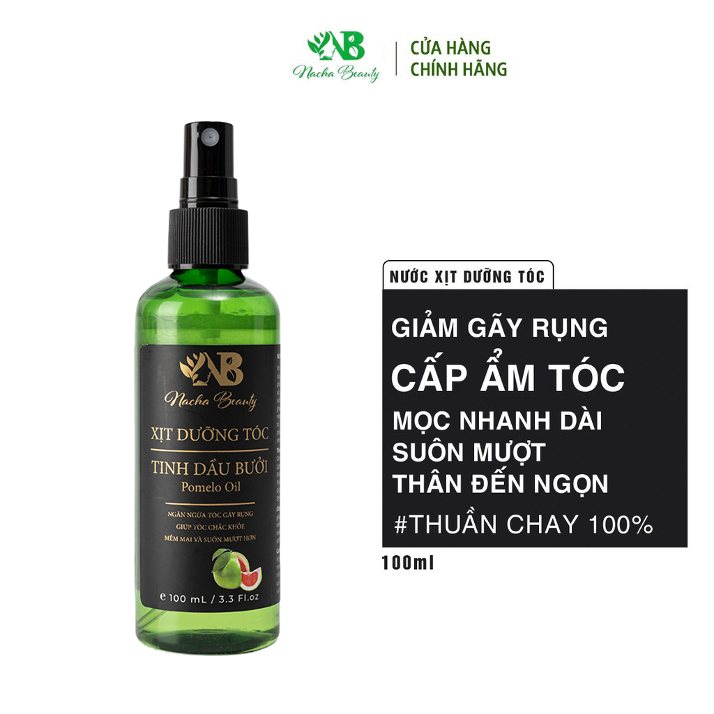 ( TẶNG MẶT NẠ) Xịt Dưỡng Tóc Pomelo Tinh Dầu Bưởi Cao Cấp - Nacha Beauty - Giải pháp cho các vấn đề về tóc hư tổn
