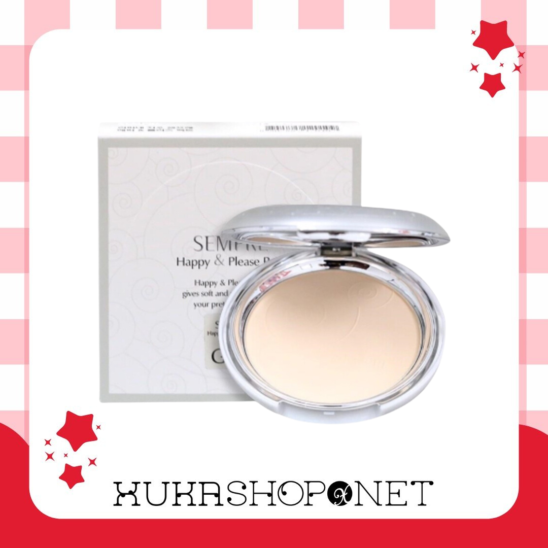 Phấn phủ dạng nén hàn quốc geo sempre happy & please pact siêu mịn, kiềm dầu tự nhiên