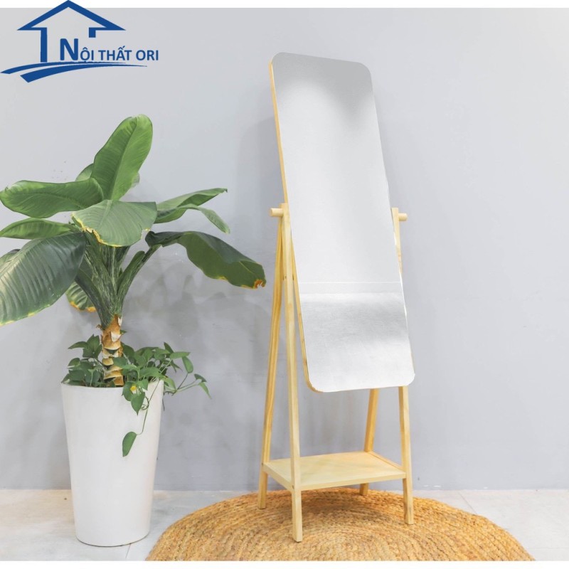 Gương soi toàn thân tràn viền khung gỗ Hàn Quốc - Nội Thất Ori