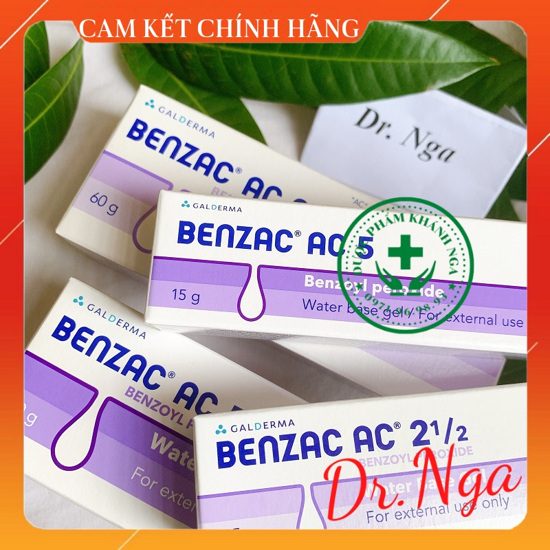 ✅  Kem chấm Mụn Benzac AC 5% / 2.5% (Benzoyl Peroxide) 15g / 60g