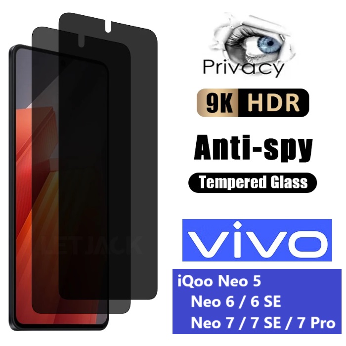 Cường lực chống nhìn trộm Vivo iQoo Neo 5 / 6 / 7 / 6 SE / 7 SE / 7 Pro 5G (Full màn Full keo)