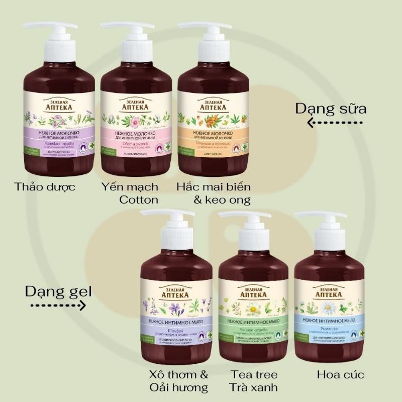 Dung Dịch Vệ Sinh Phụ Nữ Apteka Dạng Gel 370ml