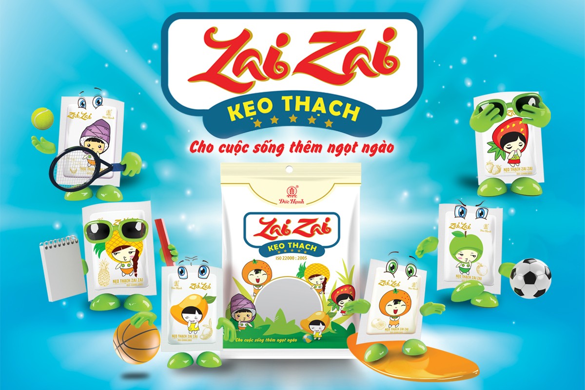 1Kg Kẹo Thạch Hoa Quả Zai Zai
